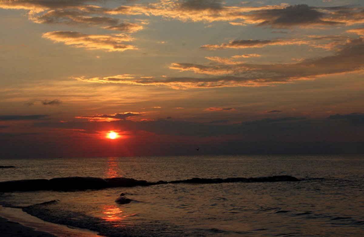 Terreno en venta en isla holbox - vista hacia el atardecer en el mar