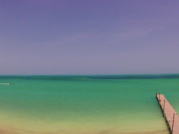 Terreno en venta en isla holbox - vista hacia el mar y muelle