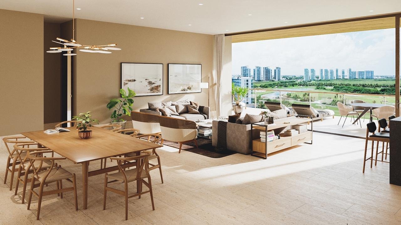 Dining room and balcony