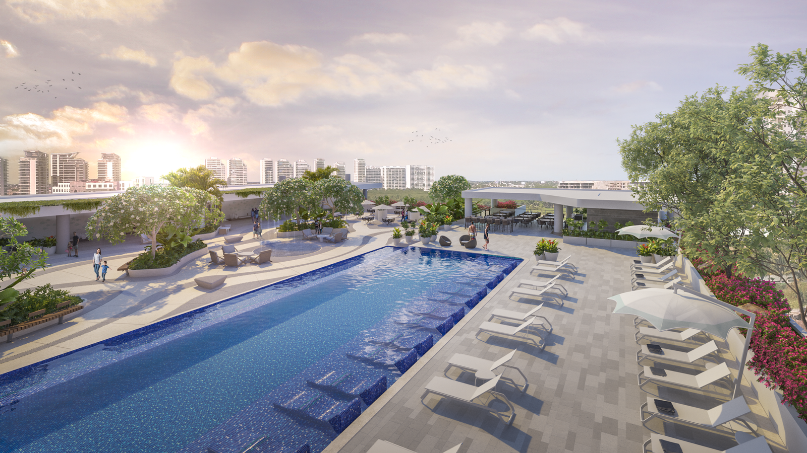 Swimming pool from bed frames to gym