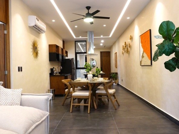 VIEW LIVING ROOM DINING ROOM AND KITCHEN