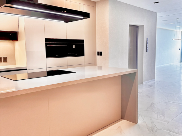 CR89 EMERALD ELEVATOR AND KITCHEN VIEW