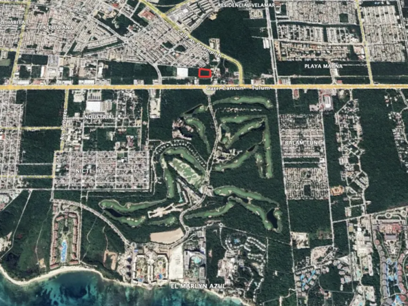 AERIAL VIEW OF LAND FOR SALE IN PLAYA DEL CARMEN 1