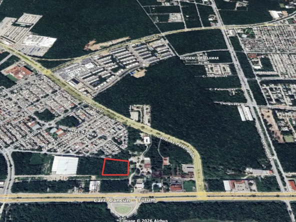 AERIAL VIEW OF LAND FOR SALE IN PLAYA DEL CARMEN 4