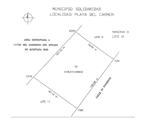 MAP Land for Sale in Playa del Carmen