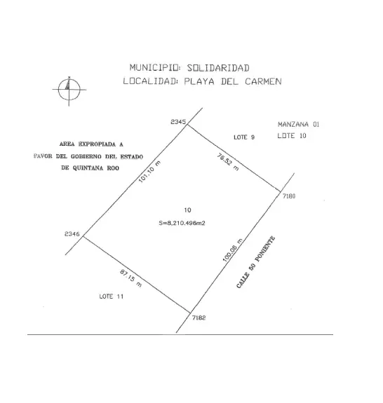MAP Land for Sale in Playa del Carmen